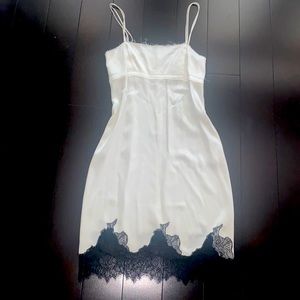Zara Elegant Cream and Black Mini Dress